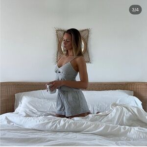 American Eagle Outfitters Striped Gray Set